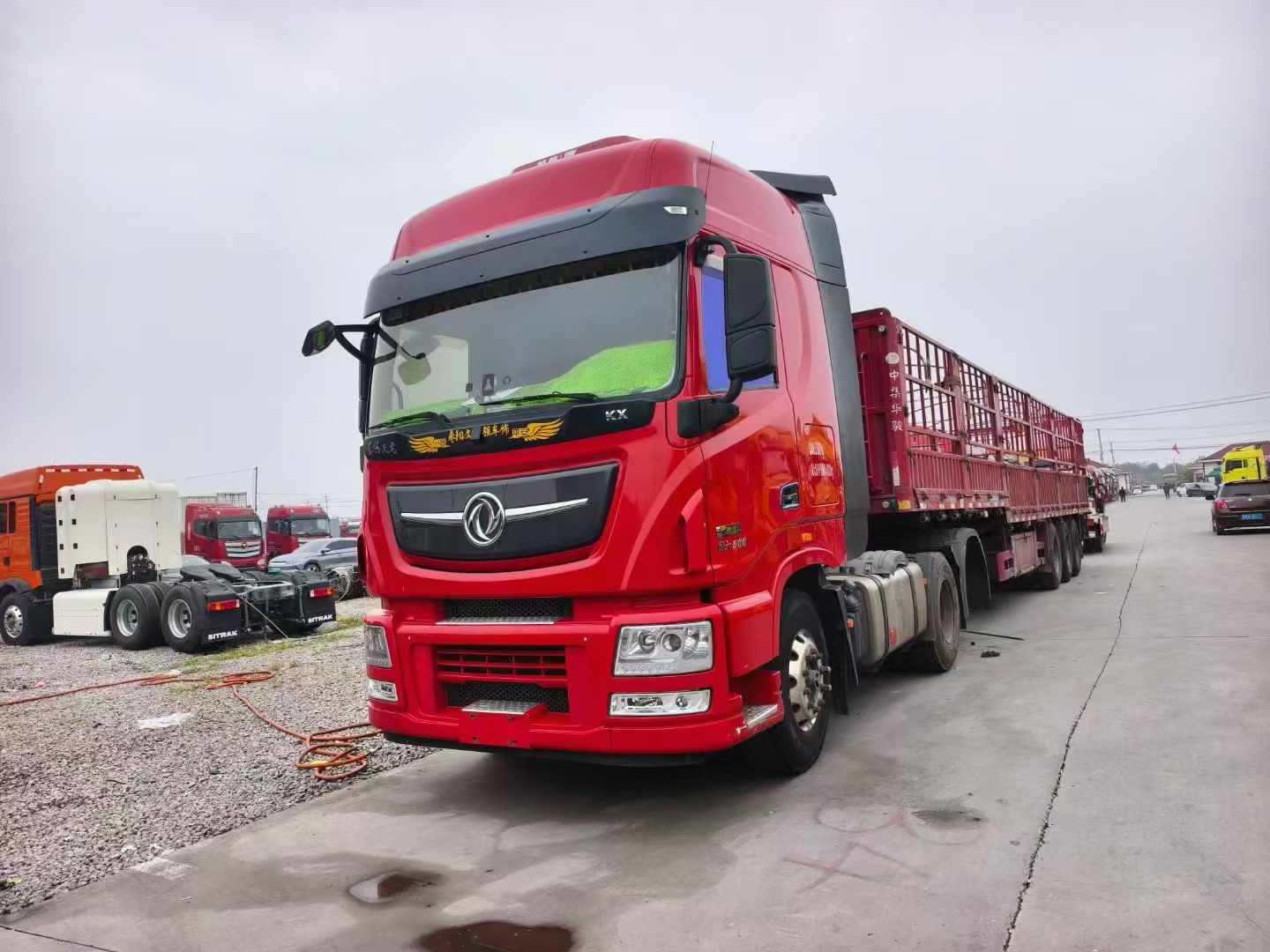 二手东风天龙牵引车，二手牵引车市场